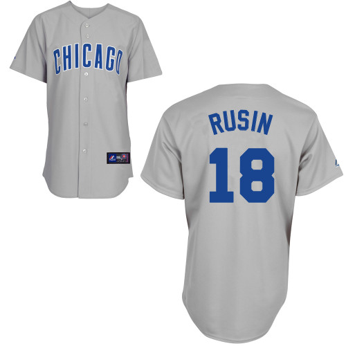 Chris Rusin #18 Youth Baseball Jersey-Chicago Cubs Authentic Road Gray MLB Jersey